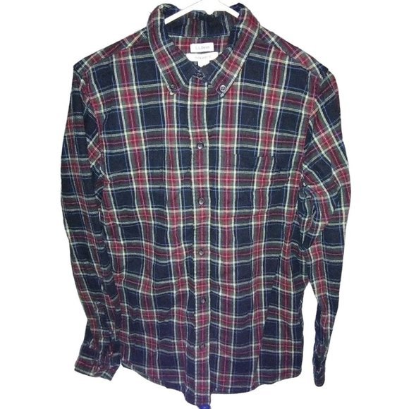 L.L. Bean Youth Relaxed Fit Plaid Flannel Shirt ( M‎ ) - Picture 2 of 5